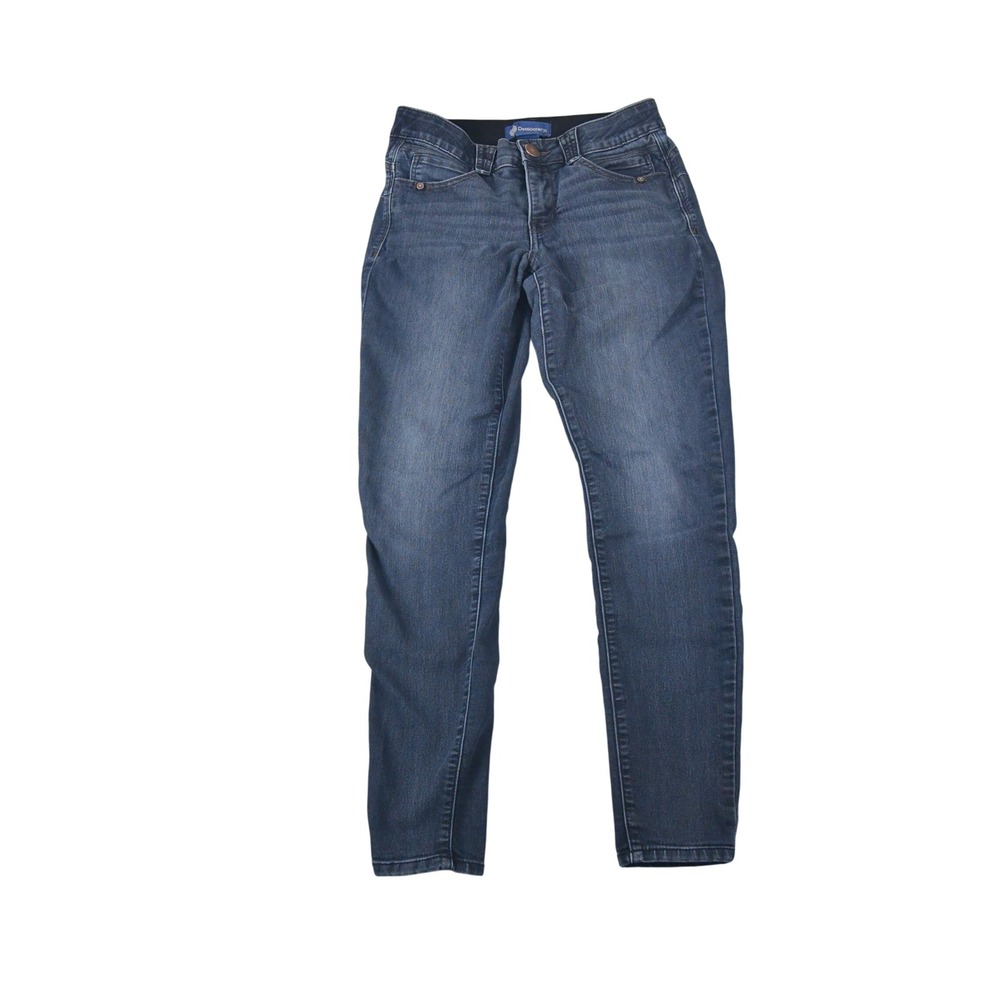 Democracy Ab"solution Skinny Jeans Womens 6 (29x27.5) Blue Stretch Dark Wash